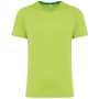 Gerecycled herensport-T-shirt met ronde hals Lime XS Gerecycled herensport-T-shirt met ronde hals Lime XS