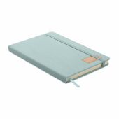 CORDI NOTE - A5 RPET corduroy notitieboek - Babyblauw