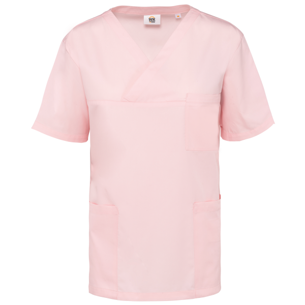 Unisex tuniek met korte mouwen van polykatoen Pale Pink 3XL Unisex tuniek met korte mouwen van polykatoen Pale Pink 3XL