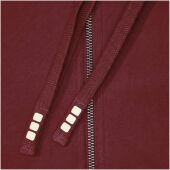 Arora 300 g/m² unisex hoodie met ritssluiting - Diep bordeauxrood - 3XS
