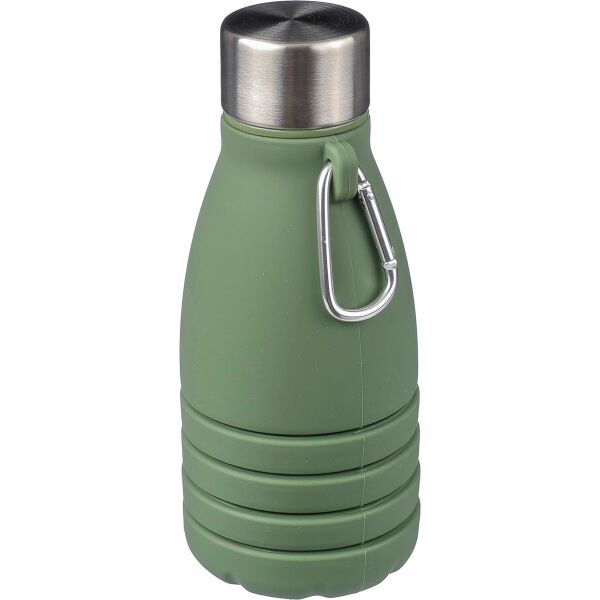 Siliconen opvouwbare drinkfles Erin 550 ml zwart Siliconen opvouwbare drinkfles Erin 550 ml zwart