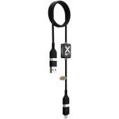 SCX.design C32 60 W switch oplaadkabel met oplichtend logo - Zwart