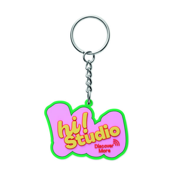 Gepersonaliseerde NFC-sleutelhanger van PVC-rubber met een dubbelzijdig logo-ontwerp Gepersonaliseerde NFC-sleutelhanger van PVC-rubber met een dubbelzijdig logo-ontwerp