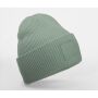 DEEP CUFFED TONAL PATCH BEANIE, DUSTY GREEN, One size, BEECHFIELD