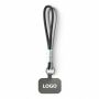 Sleutelhanger & telefoonhouder met koord met leren uiteinde.