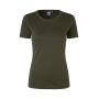 Interlock T-shirt | dames - Olijf, S