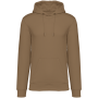Ecologische uniseks sweater met capuchon Dark camel XXS