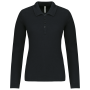 Piqué-damespolo lange mouwen Black XS Piqué-damespolo lange mouwen Black XS