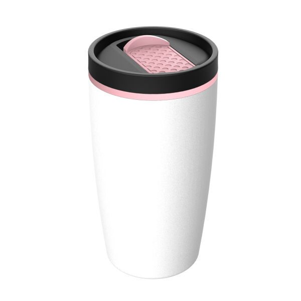 Thermo mug RETUMBLER-METZ - light magenta, white Thermo mug RETUMBLER-METZ - light magenta, white