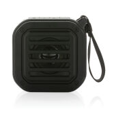 3W RCS gerecycled plastic draadloze Sunwave solar speaker, zwart