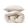 Montgomery Premium-Baumwollbettwäsche, 4er-Set, beige, weiß