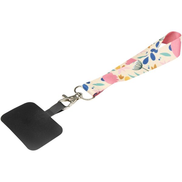 Gaby RPET sublimatie mini lanyard met telefoonhouder Gaby RPET sublimatie mini lanyard met telefoonhouder