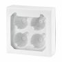 Kerstbal Ø 6 cm - set van 4 - Made in Europe