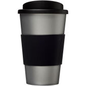 Americano® 350 ml geïsoleerde beker met grip - Zilver/Zwart Americano® 350 ml geïsoleerde beker met grip - Zilver/Zwart