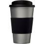 Americano® 350 ml geïsoleerde beker met grip - Zilver/Zwart Americano® 350 ml geïsoleerde beker met grip - Zilver/Zwart