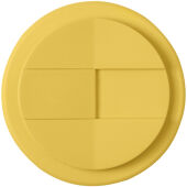 Americano® Espresso Eco 250 ml gerecyclede beker met knoeibestendig deksel - Zwart/Geel