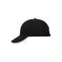 6 Panel Double Sandwich Cap black/white/dark grey one size