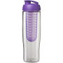 H2O Active® Tempo 700 ml sportfles en infuser met flipcapdeksel - Transparant/Paars