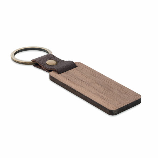 NAWKEY - Sleutelhanger notenhout en PU - Hout NAWKEY - Sleutelhanger notenhout en PU - Hout