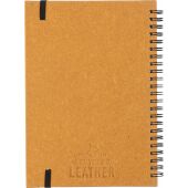 Gerecycled leren notitieboek A5 Egon zwart