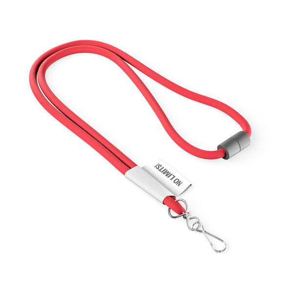 Polyester 2-kleurige koord-lanyard met full color label Polyester 2-kleurige koord-lanyard met full color label