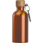 Drinkfles van rvs met karabijnhaak, 400 ml