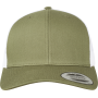 Tweekleurige Retro Truckerpet Buck / White One Size
