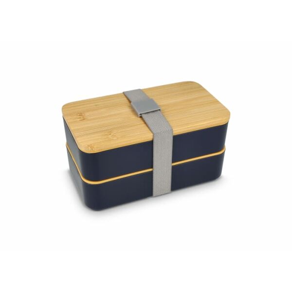 Lunchbox Bento R-PP & Bamboe - Donkerblauw Lunchbox Bento R-PP & Bamboe - Donkerblauw