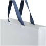 Smartfold papieren tas van 210 g/m² met lintgrepen en een glanzende laminaatlaag - 42 x 12 x 35 cm - Blauw Smartfold papieren tas van 210 g/m² met lintgrepen en een glanzende laminaatlaag - 42 x 12 x 35 cm - Blauw