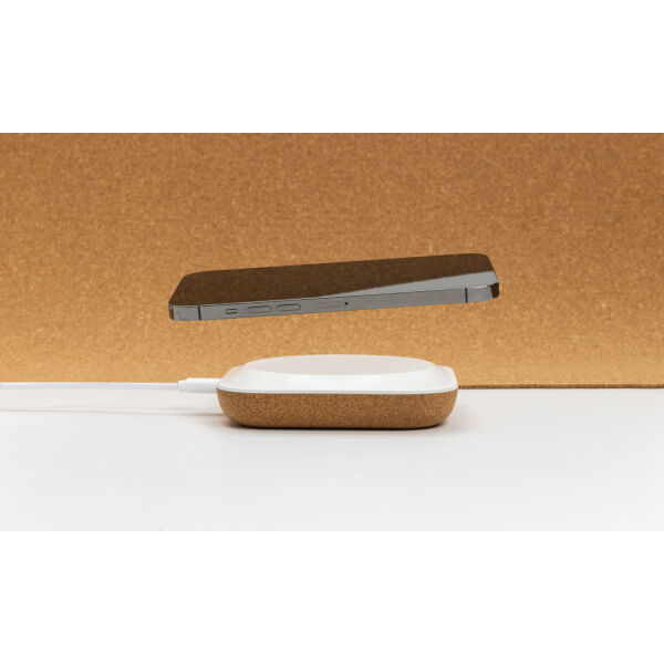 Oregon RCS gerecycled plastic en kurk 10W draadloze lader, bruin Oregon RCS gerecycled plastic en kurk 10W draadloze lader, bruin