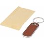 Gerecycled lederen sleutelhanger Jill bruin