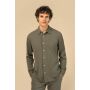 Duurzaam herenoverhemd met verwassen look in piquétricot Washed Navy Blue S