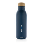 Avira Alcor RCS gerecycled RVS enkelwandige waterfles 600ML, donkerblauw