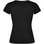 Victoria damesshirt met V-hals en korte mouwen - Zwart - 3XL