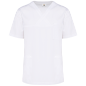 Katoenen unisex tuniek met korte mouwen White 4XL Katoenen unisex tuniek met korte mouwen White 4XL