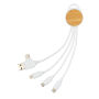 RCS gerecycled plastic Ontario 6-in-1 ronde kabel, wit