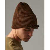 Oversized Cuffed Beanie - Black - One Size
