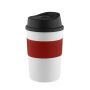 Metmaxx® "CremaCoffeeHouse" thermomok wit/ring rood