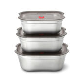 Black+Blum Mealprep Box Set 3 stuks Klein, Middel, Groot, grijs