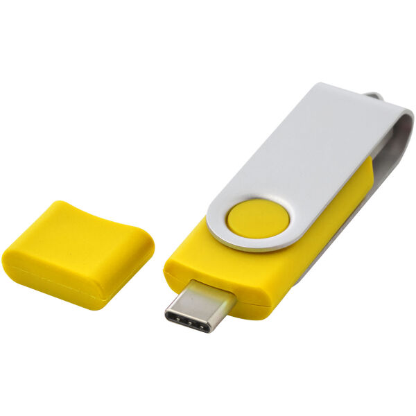 OTG draaiende USB type-C - Geel - 1GB