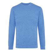 Iqoniq Denali gerecycled katoen sweater ongeverfd, heather blue (XS)