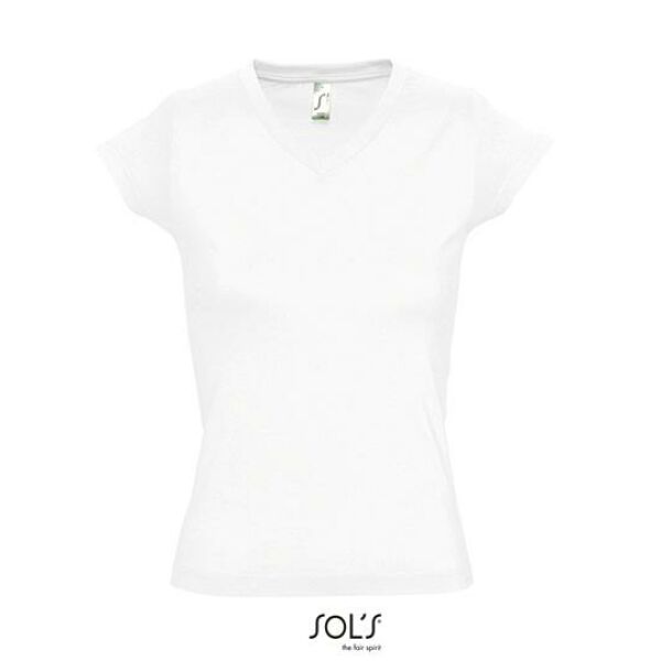 Women´s V-Neck-T-Shirt Moon