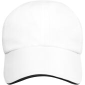 Morion GRS gerecyclede cool fit sandwich cap met 6 panelen - Wit