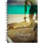 Desk-Mate® A5 ongedateerde agenda met harde kaft - Wit/Zwart