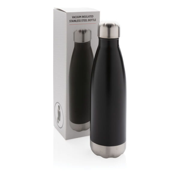 Vacuüm geïsoleerde roestvrijstalen fles, zwart Vacuüm geïsoleerde roestvrijstalen fles, zwart