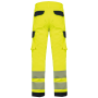Gerecycled veiligheidsbroek met veel zakken Hi Viz Yellow / Navy 36 FR