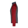 Ladies' Knitted Hybrid Jacket red-melange/anthracite-melange XS