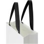 Smartfold papieren tas van 210 g/m² met lintgrepen en een glanzende laminaatlaag - 24 x 10 x 24 cm - Zwart