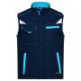 Workwear Softshell Vest - COLOR - navy/turquoise 6XL