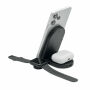 ELASTI - Opvouwbare 3-in-1 lader 15W - Zwart